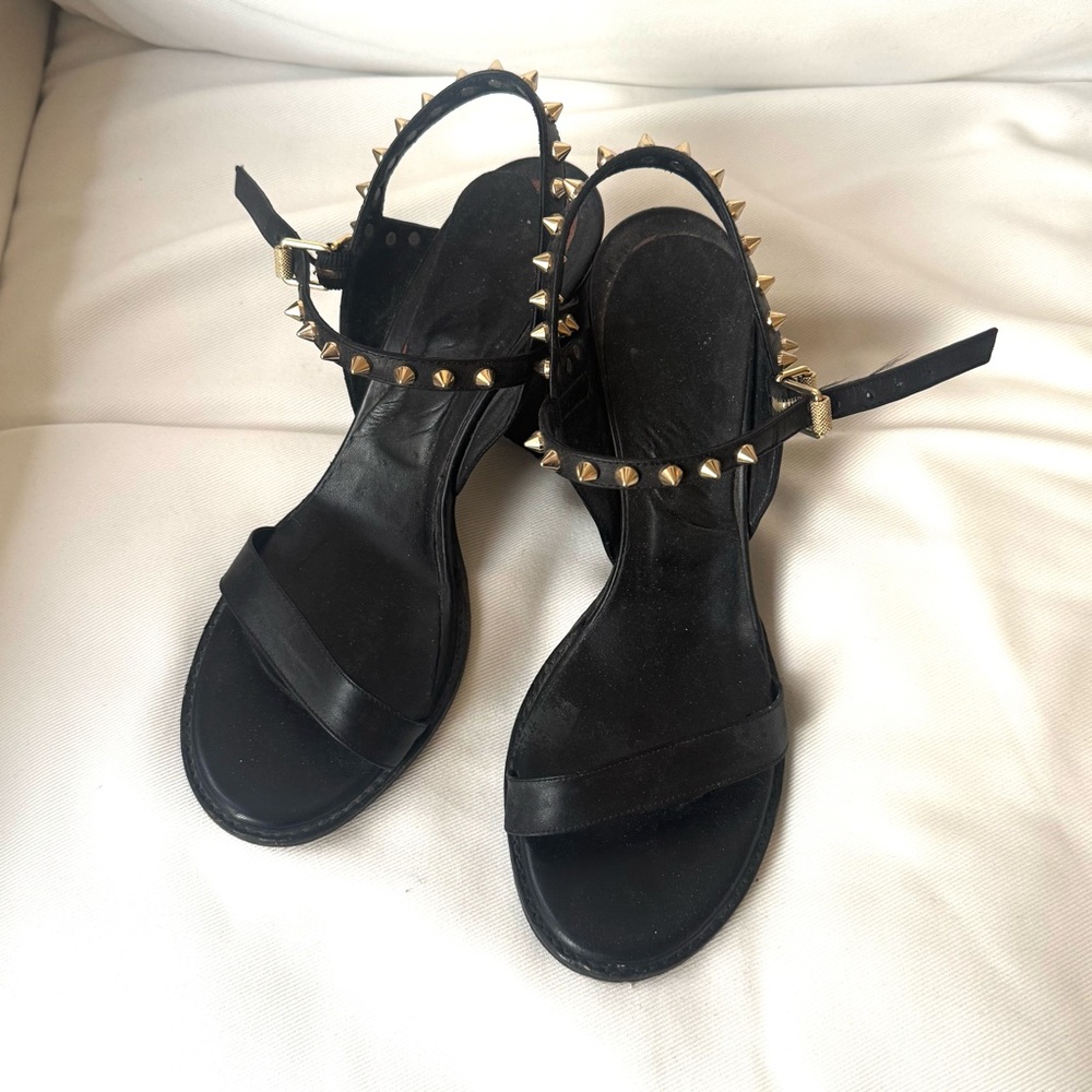 Zadig & Voltaire Black Studded Sandals